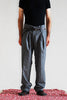 Relaxed Wool and Cashmere Pleated Trousers Gray